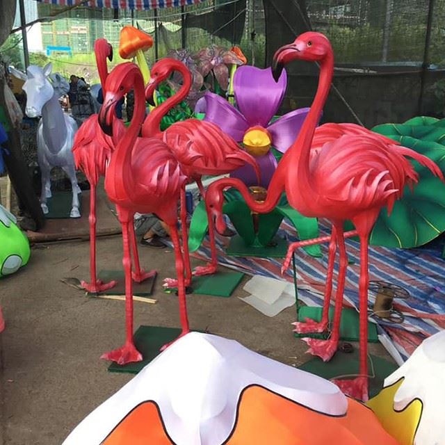 Outdoor Flamingo Lantern Outdoor Flamingo Lantern
